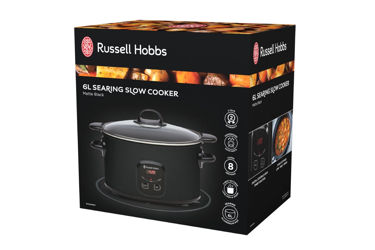 Buy Russell Hobbs 6L Searing Slow Cooker Matte Black (RHSC650BLK